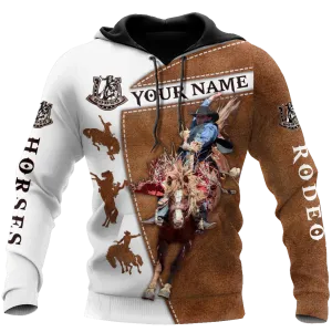 Personalized Name Rodeo Unisex Hoodie Bucking Horse Hoodies