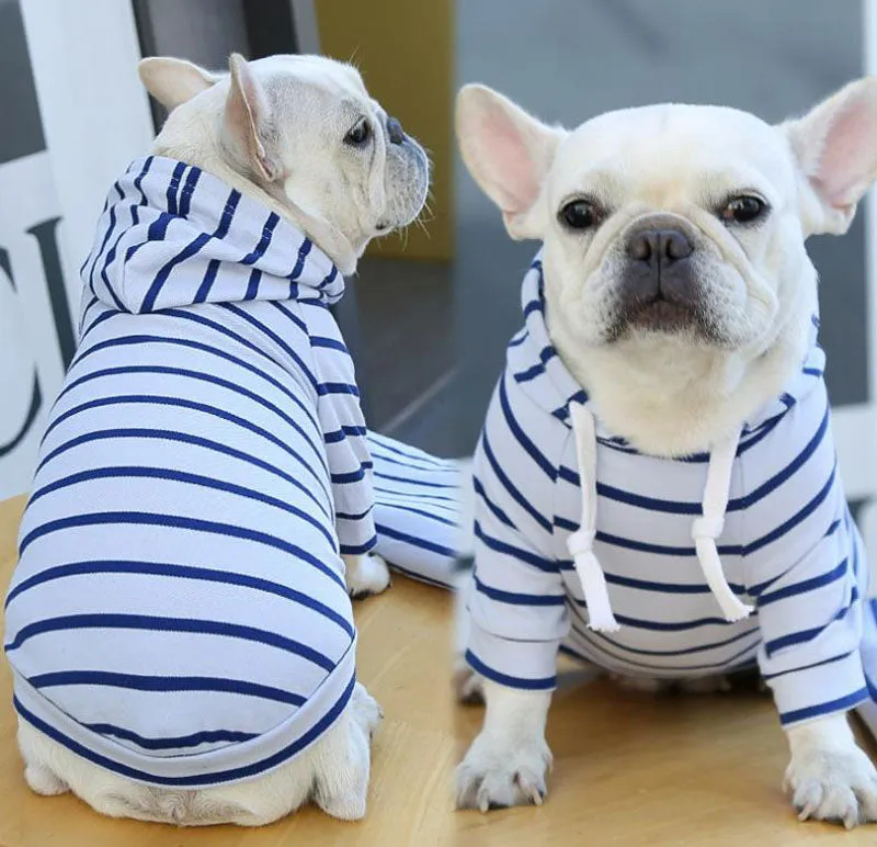 Pet Hoodie Striped Teddy Bichon Falcon Dress