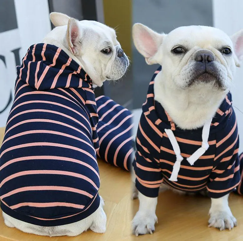 Pet Hoodie Striped Teddy Bichon Falcon Dress