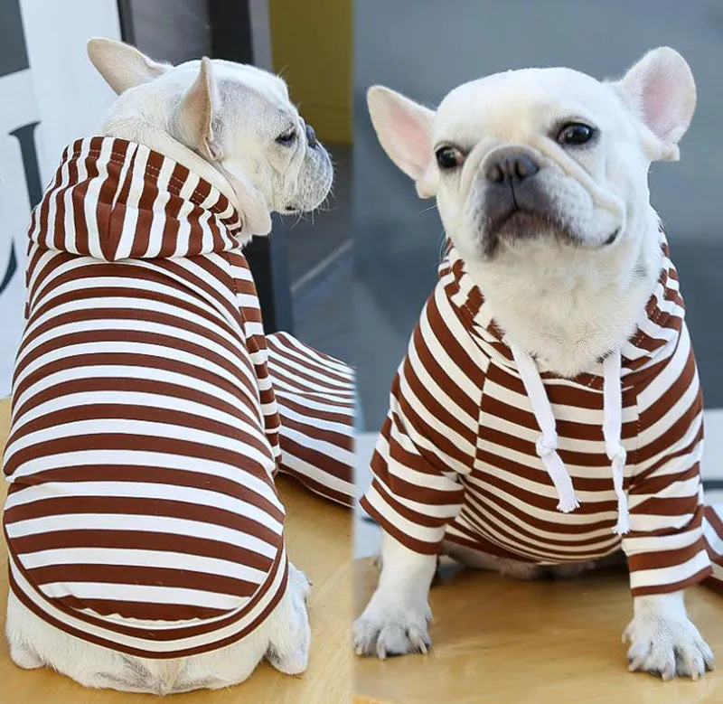 Pet Hoodie Striped Teddy Bichon Falcon Dress