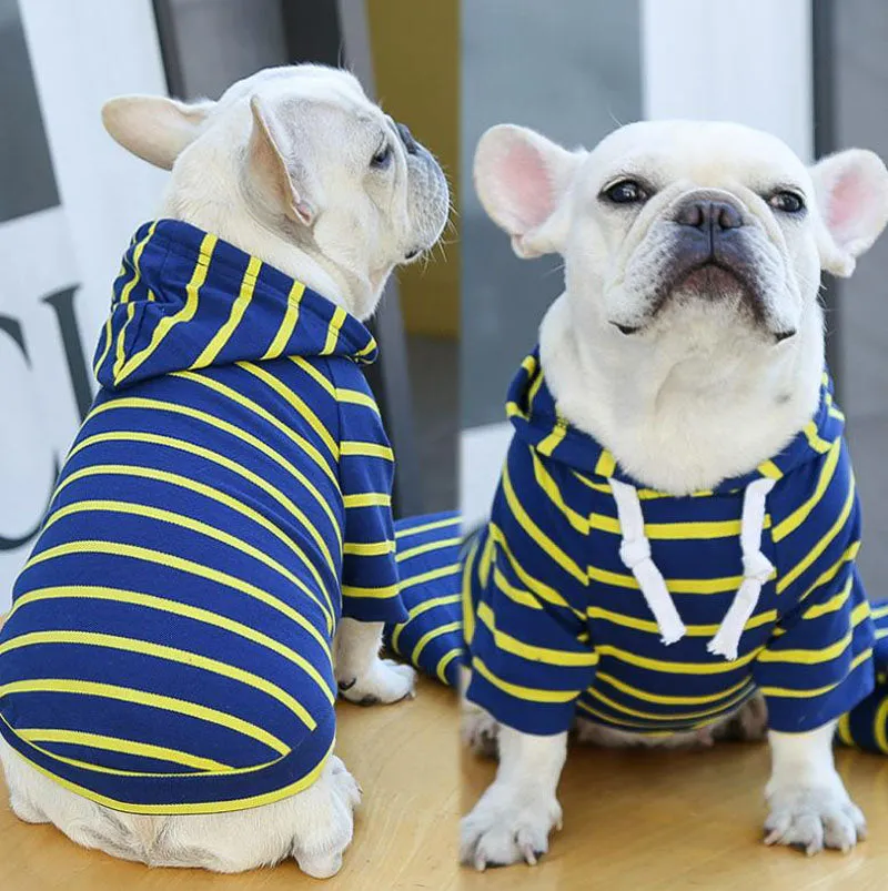 Pet Hoodie Striped Teddy Bichon Falcon Dress