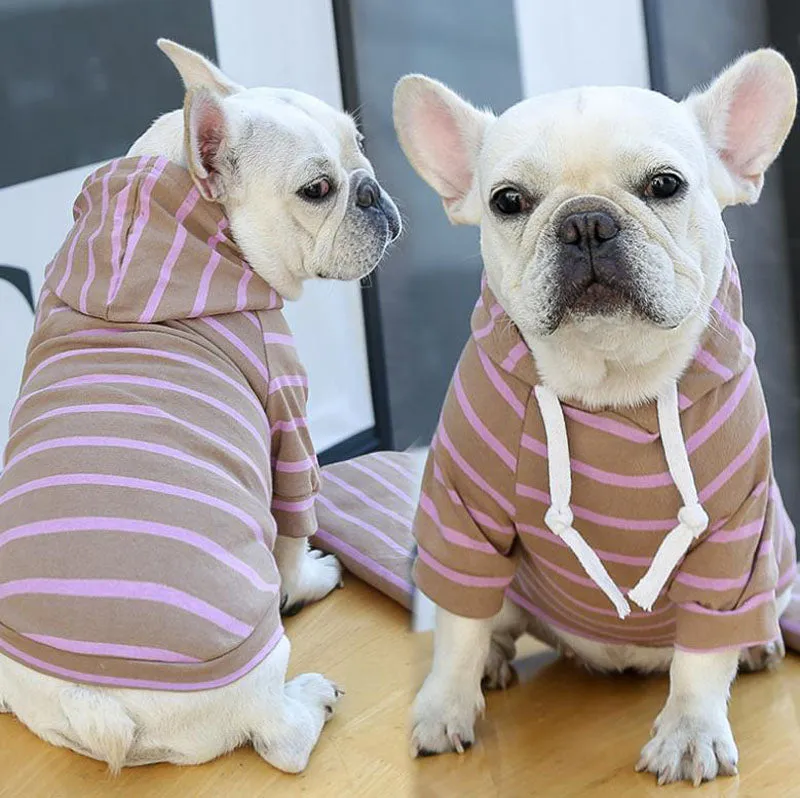 Pet Hoodie Striped Teddy Bichon Falcon Dress