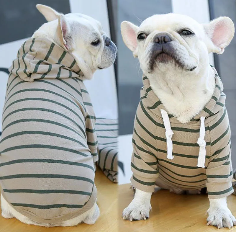 Pet Hoodie Striped Teddy Bichon Falcon Dress