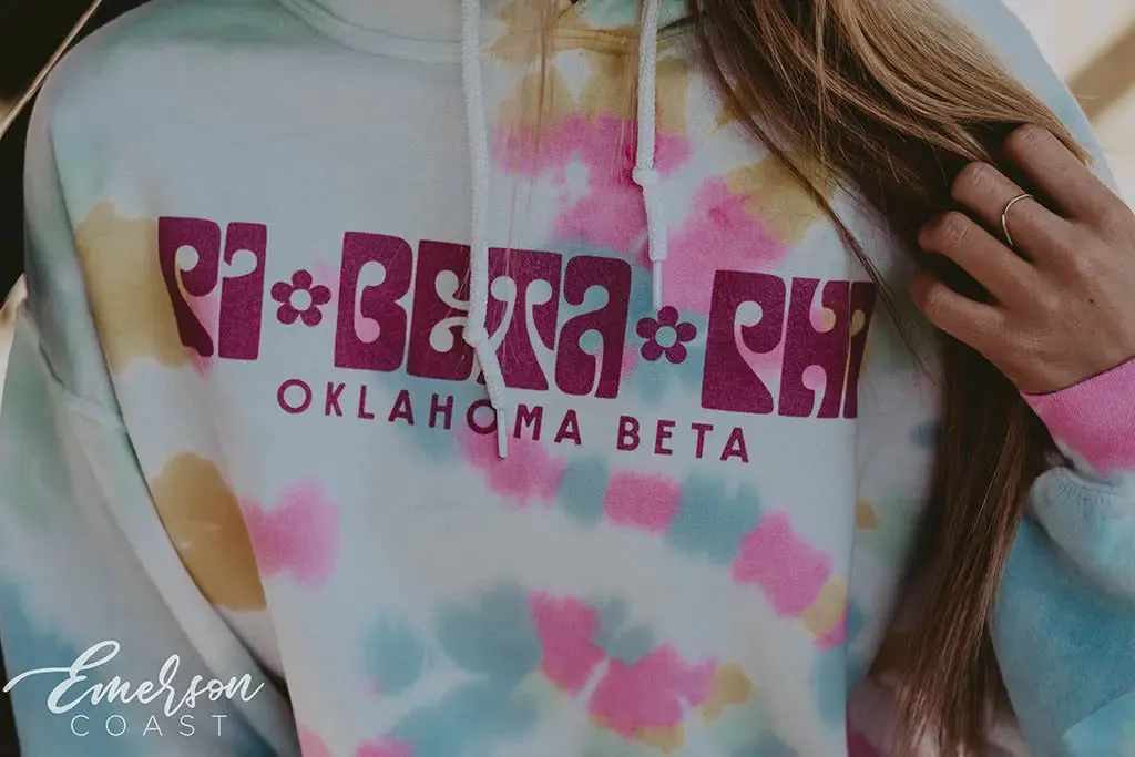 Pi Beta Phi Tie Dye Hoodie