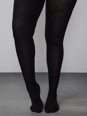 Plus Lace Opaque Tights