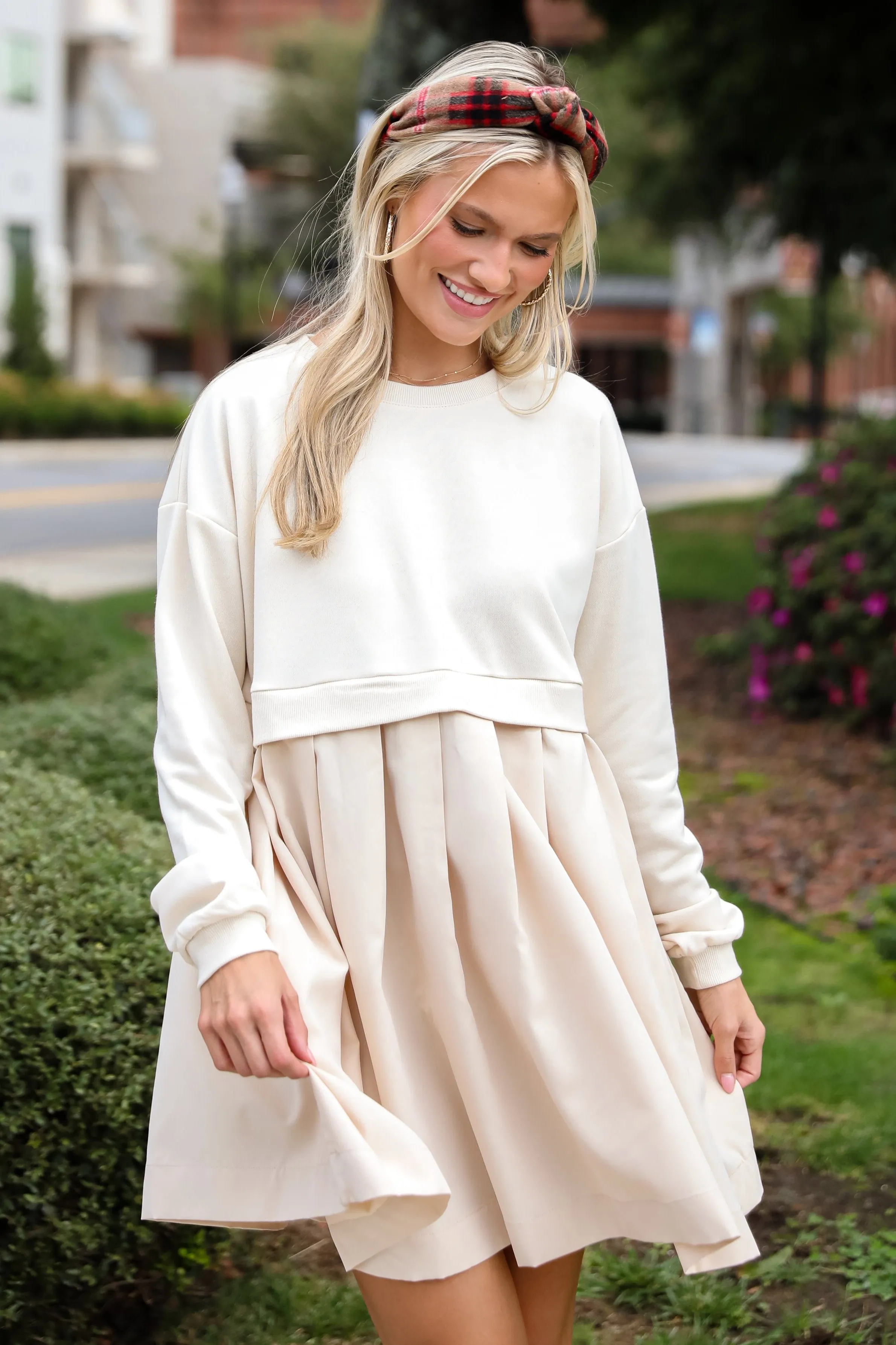 Precious Impression Natural Sweatshirt Dress