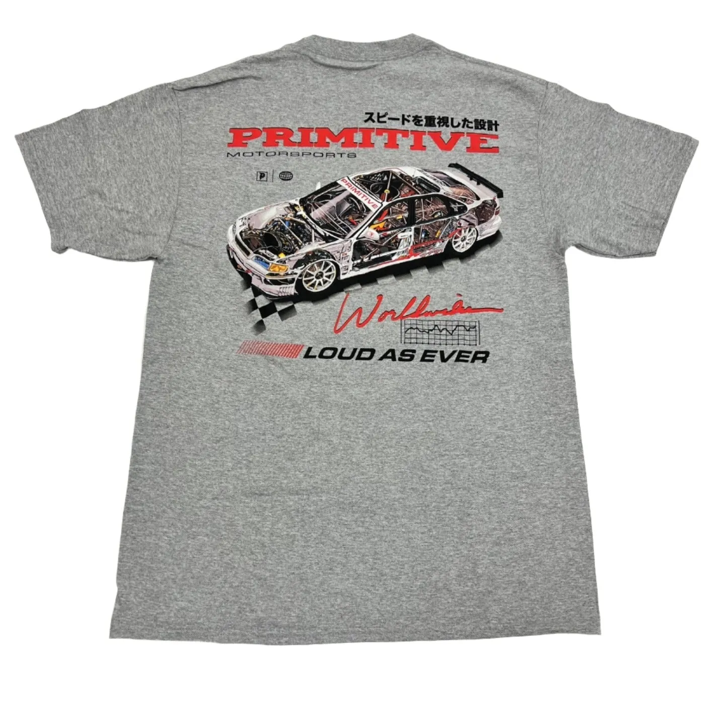 PRIMITIVE Velocity Graphic T-Shirt - Heather Grey