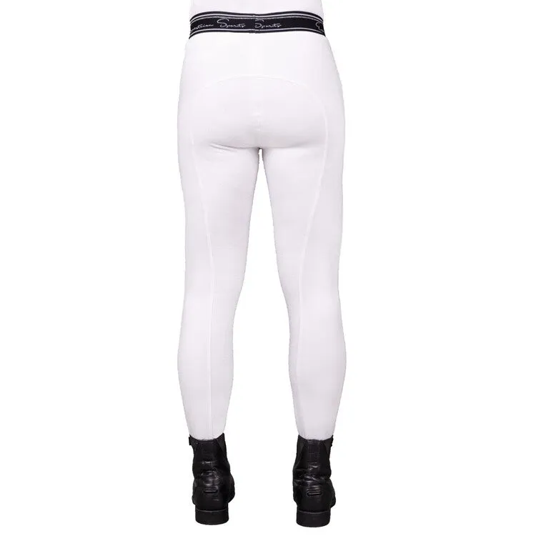 QHP Jnr Eden Competition Full Grip Riding Tights White