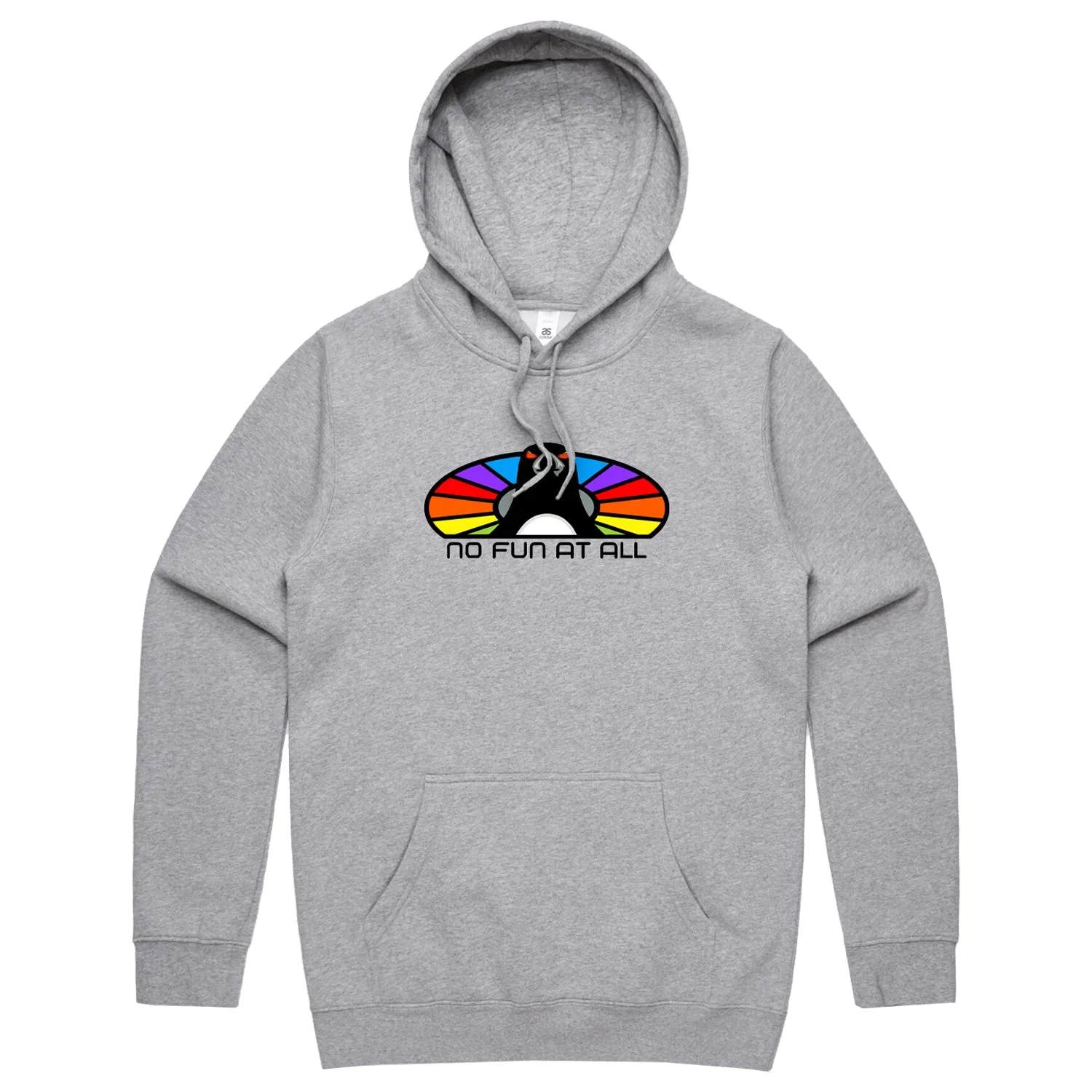 Rainbow Penguin Hoodie (Grey Marle)