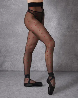 Red Heart Pantyhose Black