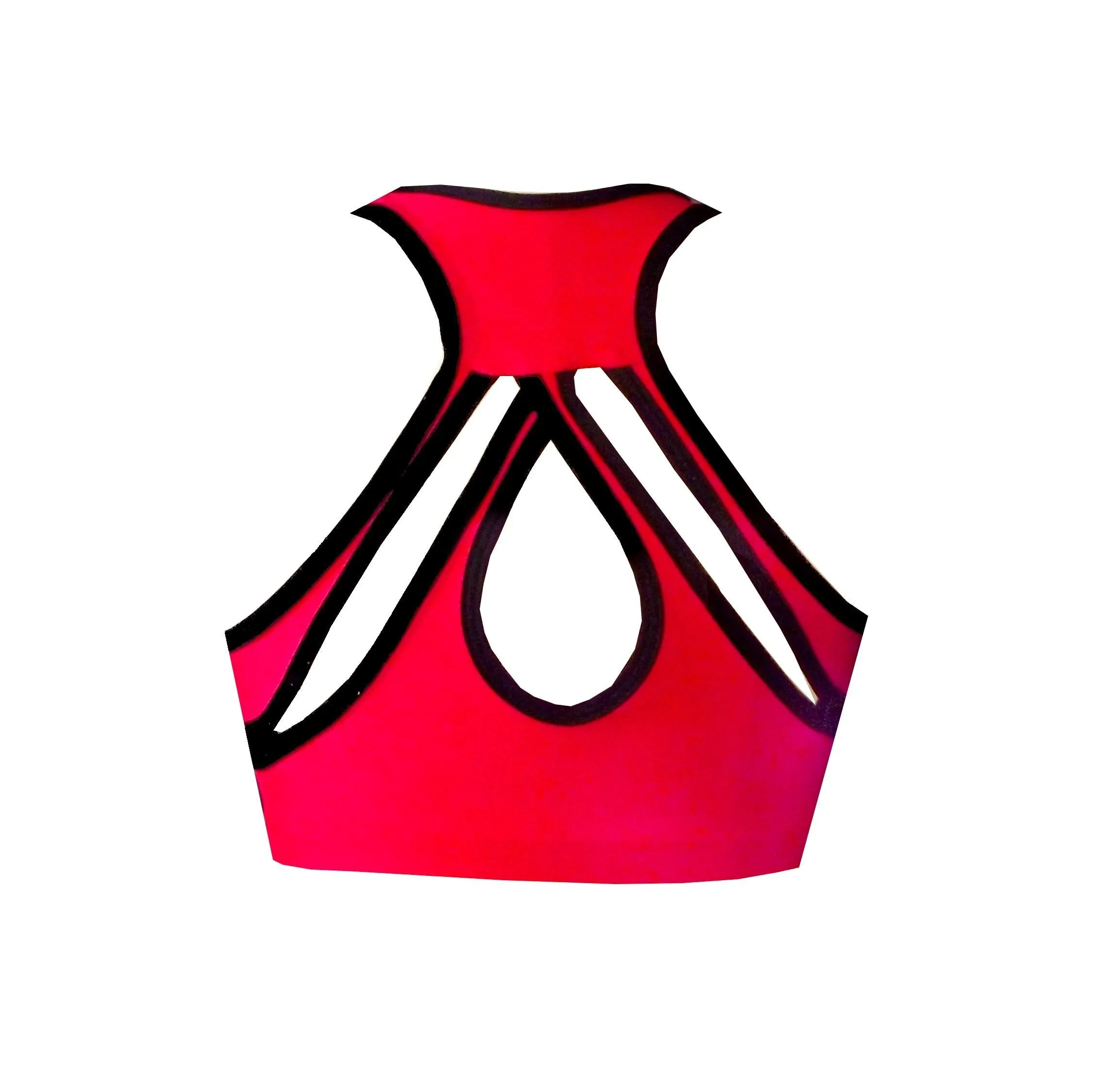 Red Slice Sports Crop Top BK104