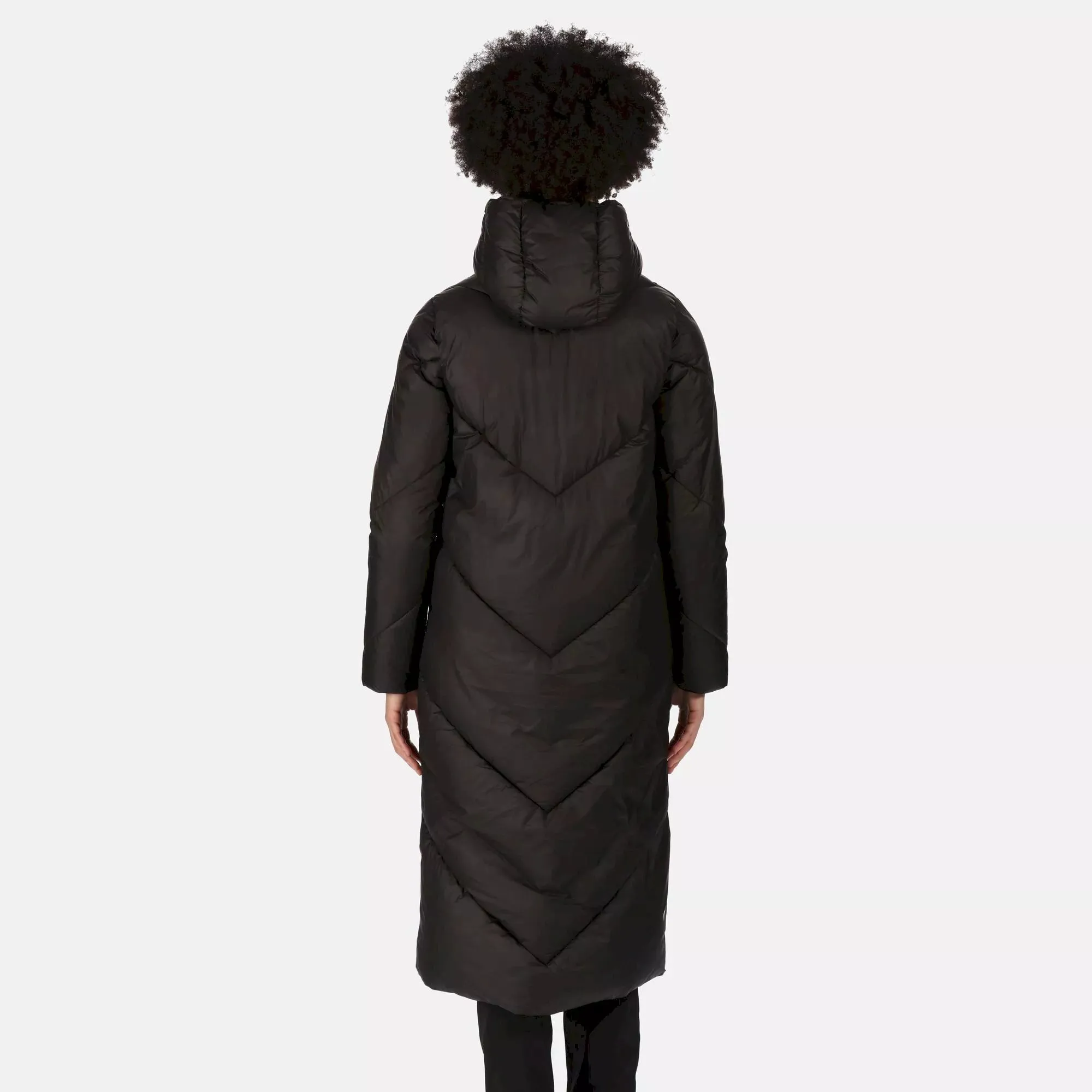 Regatta Ladies Longley Longline Quilted Coat Black