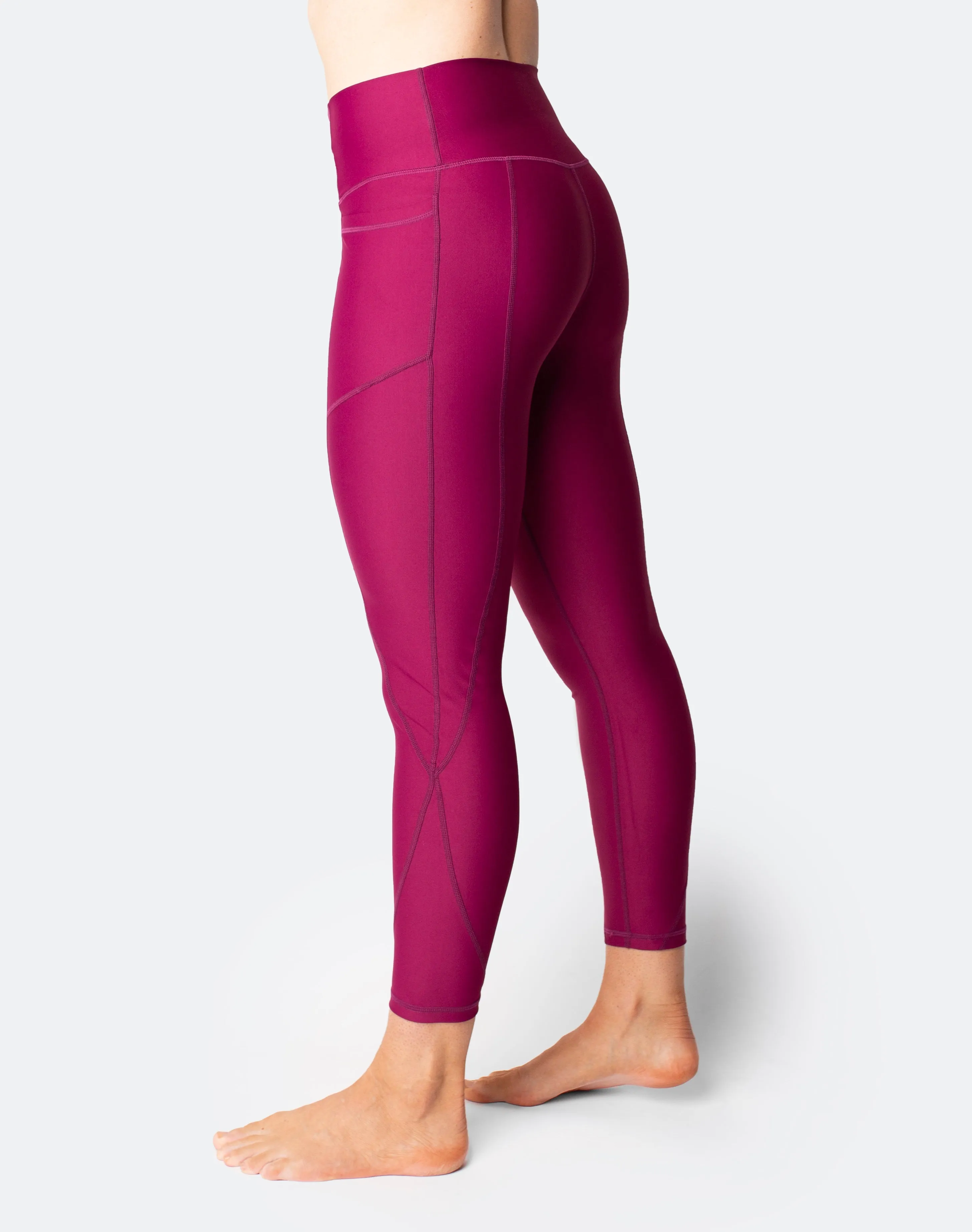 Relove ** Power FIT - High Waisted Tights 7/8 Plum