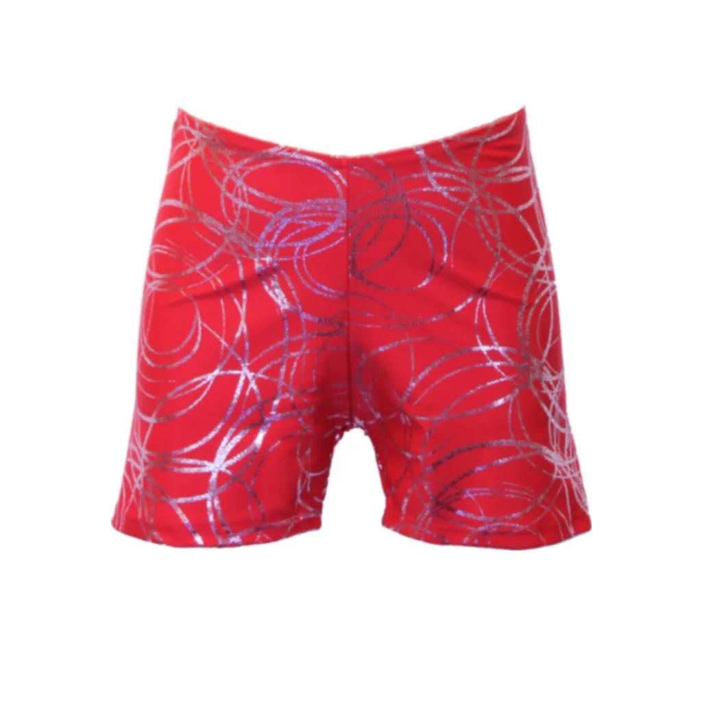 SALE - JAMIE - RED SWIRL HOTPANTS / SHORTS