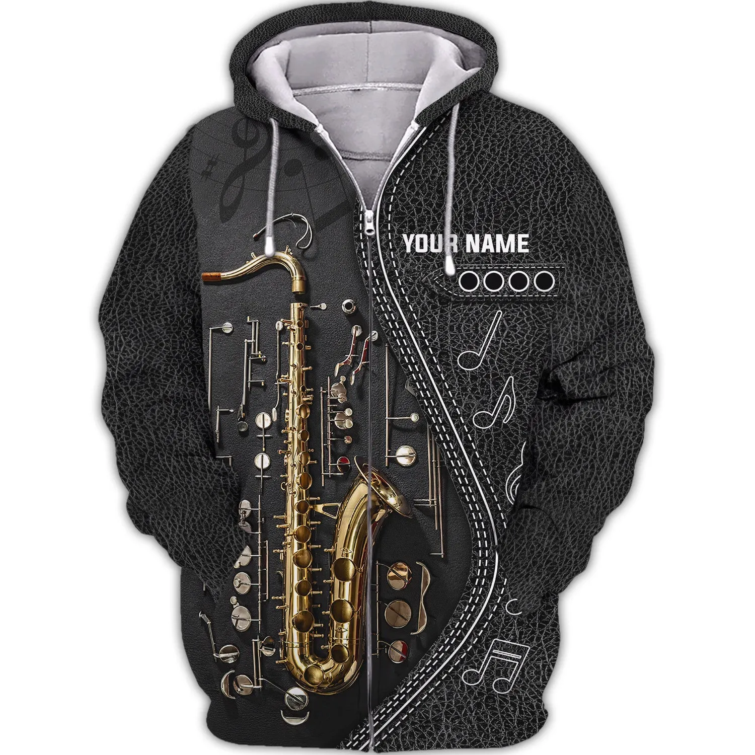 Saxophone Jazz Personalized Name 3D Sweatshirt, Saxophone 3D Hoodie Shirt