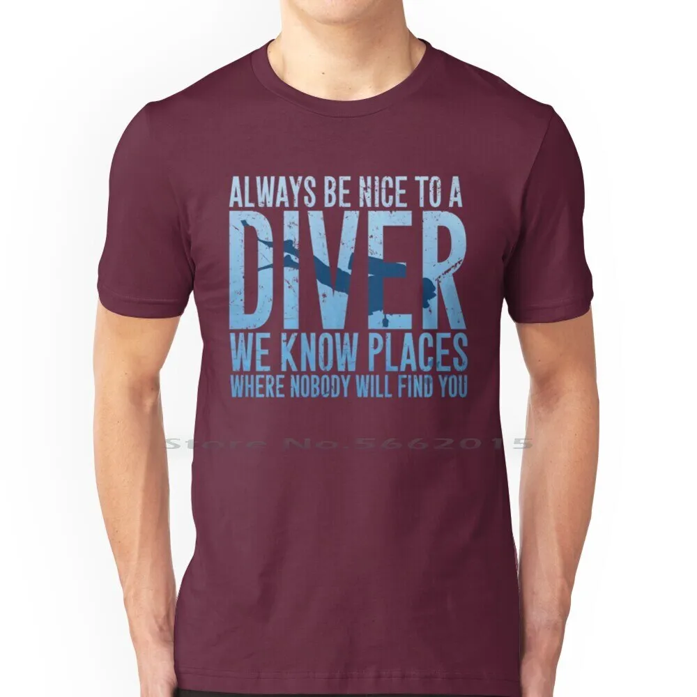 Scuba diving T-Shirt for Men | Always Be Nice To A Diver