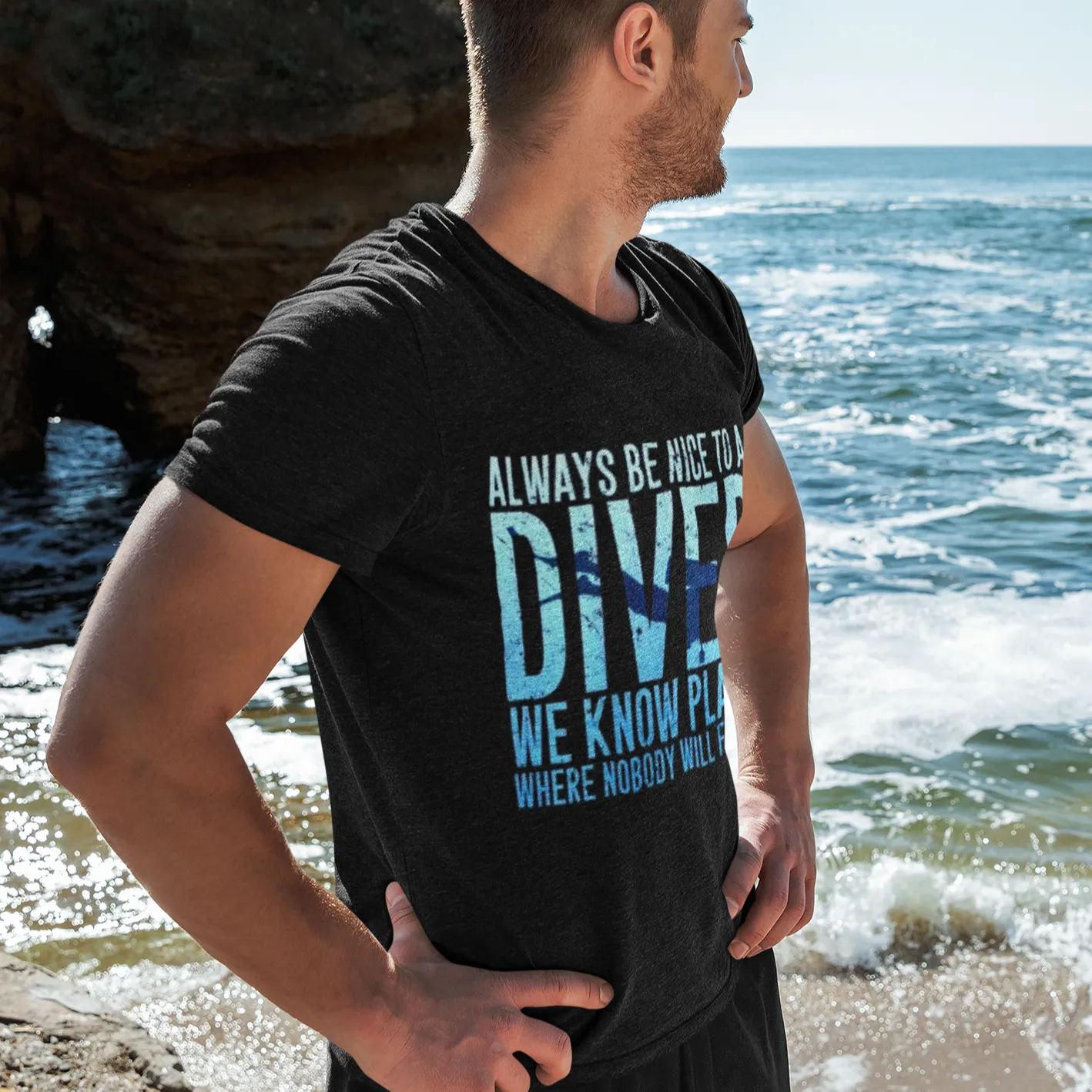 Scuba diving T-Shirt for Men | Always Be Nice To A Diver