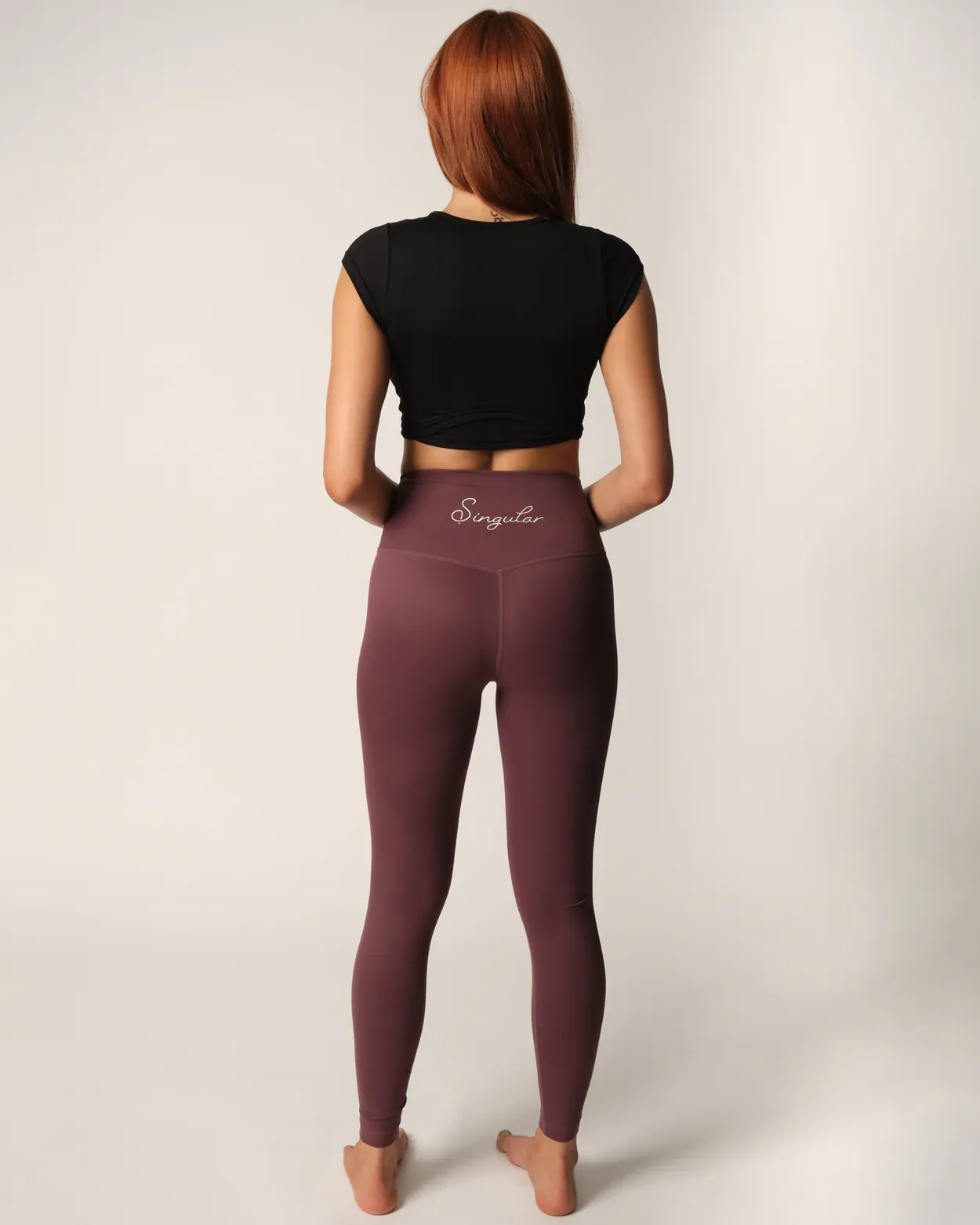 Seamless Feather Tights Plum