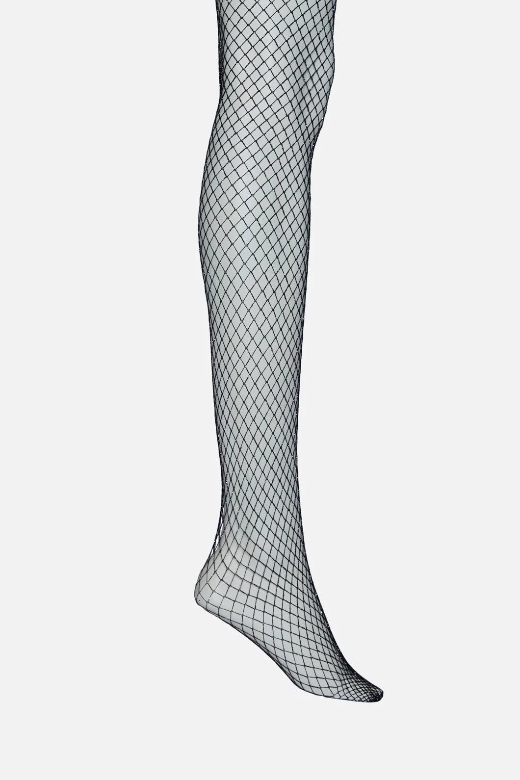 Silver Glitter Fishnets