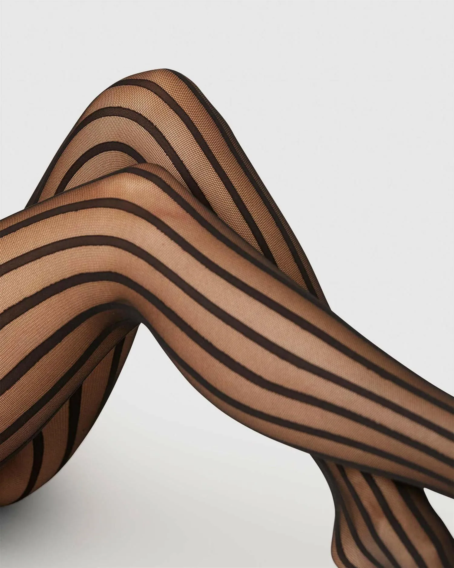 Siri Stripe Tights Black