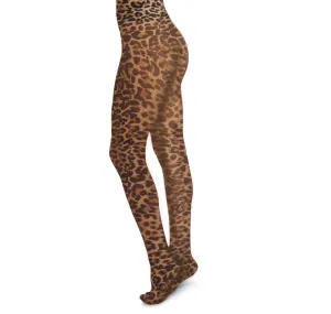 Sofia leopard tights [Black/Brown]