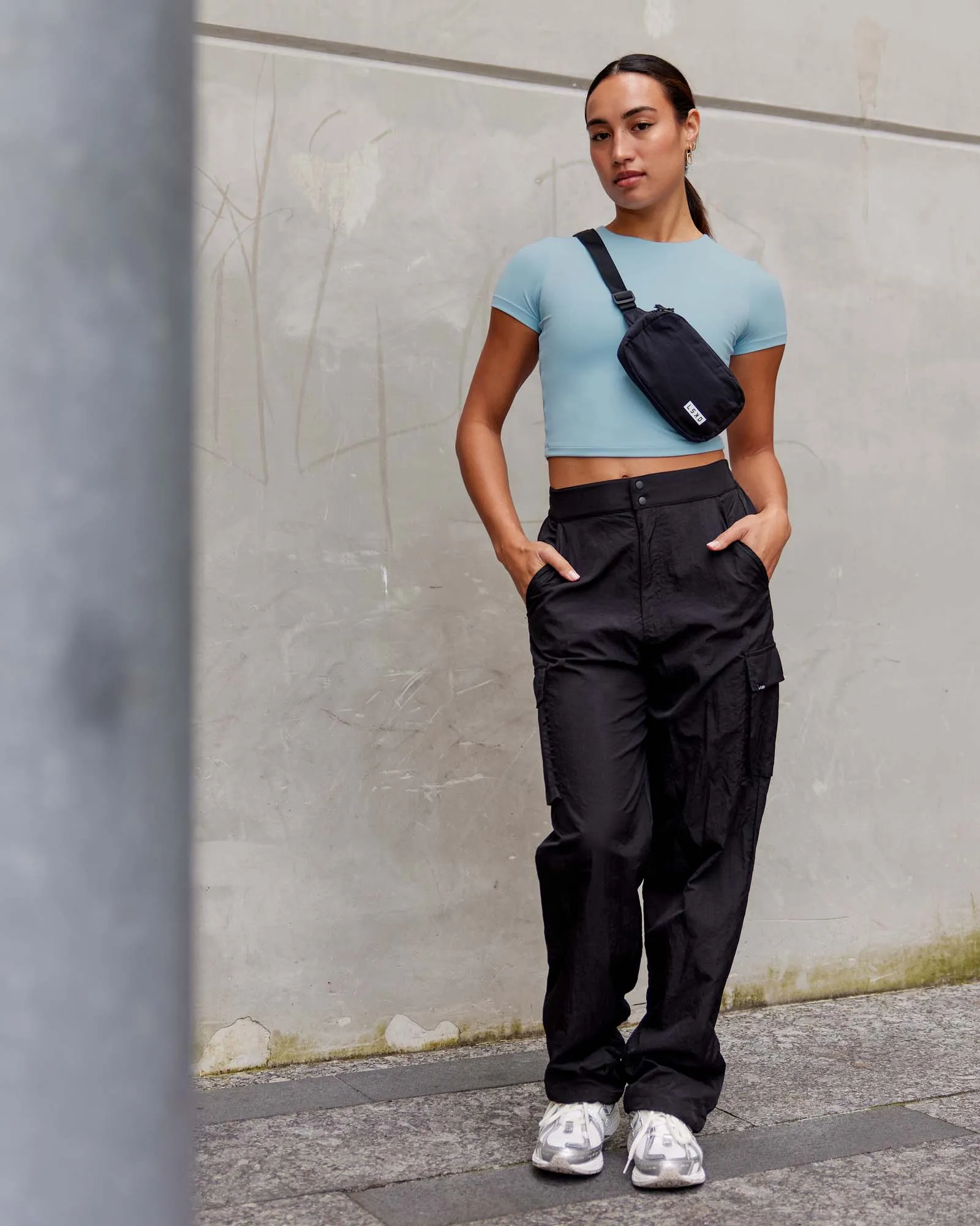 Staple Cropped Tee - Glacial Blue