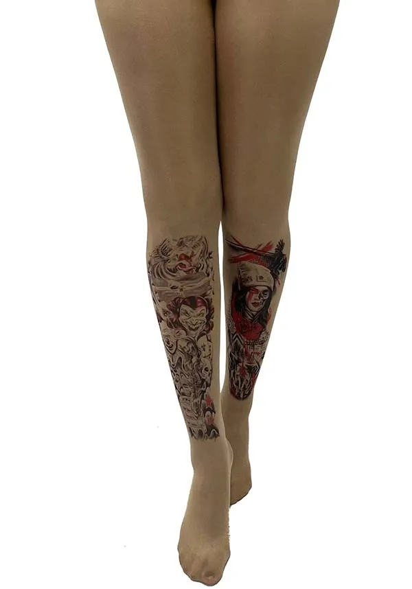 Street Art Tattoo Printed | TIGHTS*