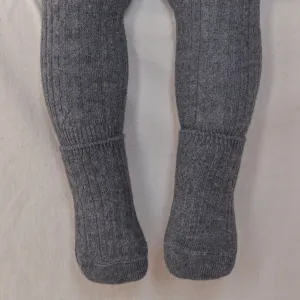 Sweater Ribbed Leggings   Socks - Charcoal