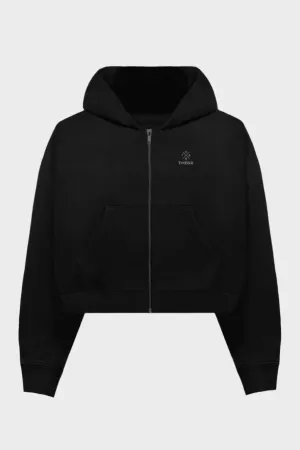 Thenx Women Zip Hoodie - Black