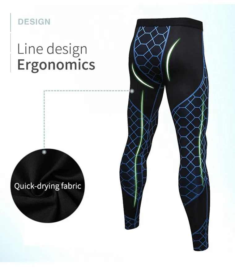 Tight Compression Elastic Men's Tights for Training - SF1377