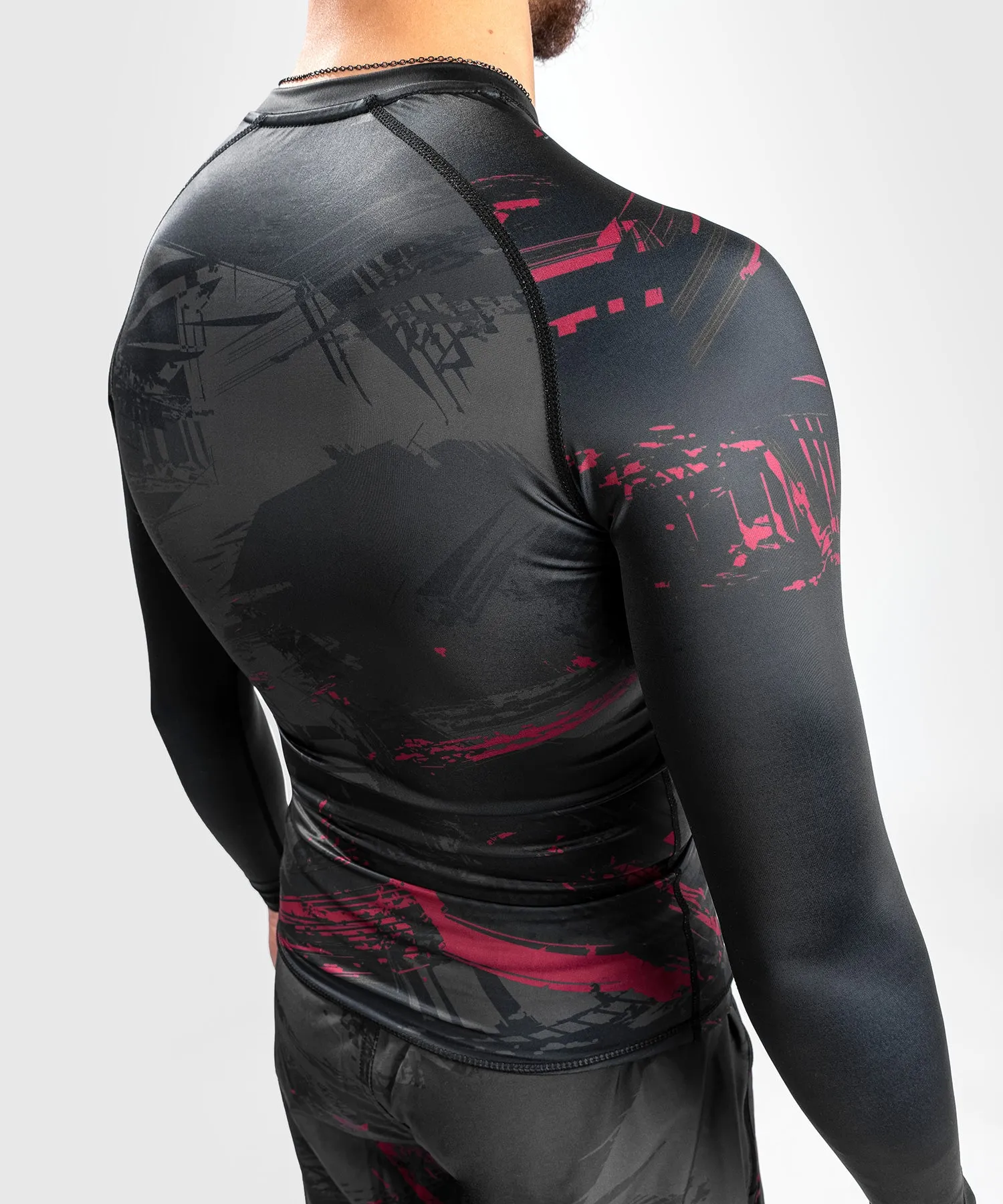 UFC Venum Authentic Fight Week 2.0 Men’s Performance Long Sleeve Rash Guard - Black/Red