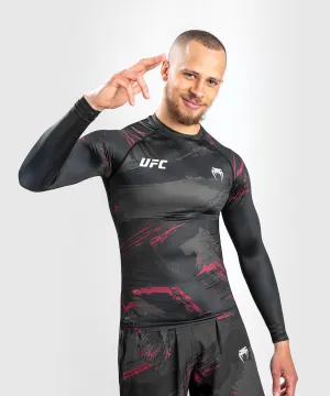 UFC Venum Authentic Fight Week 2.0 Men’s Performance Long Sleeve Rash Guard - Black/Red