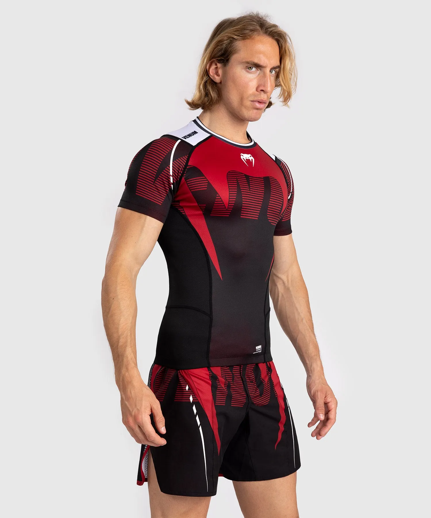 Venum Adrenaline Men's Short Sleeve Rashguard - Red