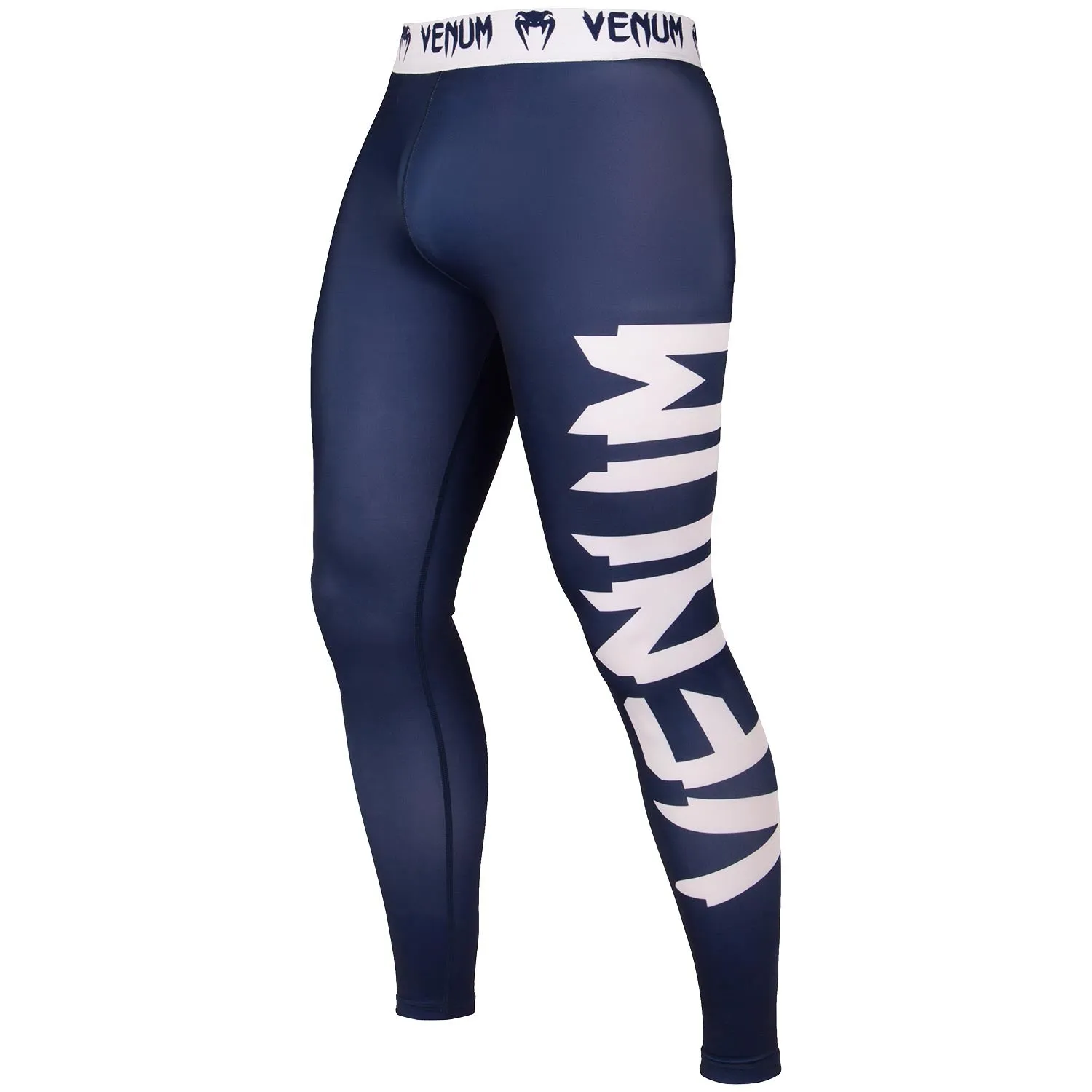 Venum Giant Compression Tights - Navy Blue/White