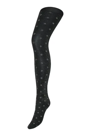 Vero Moda - Vmparis Glitter Tights - 4537016 Black Silver Lurex