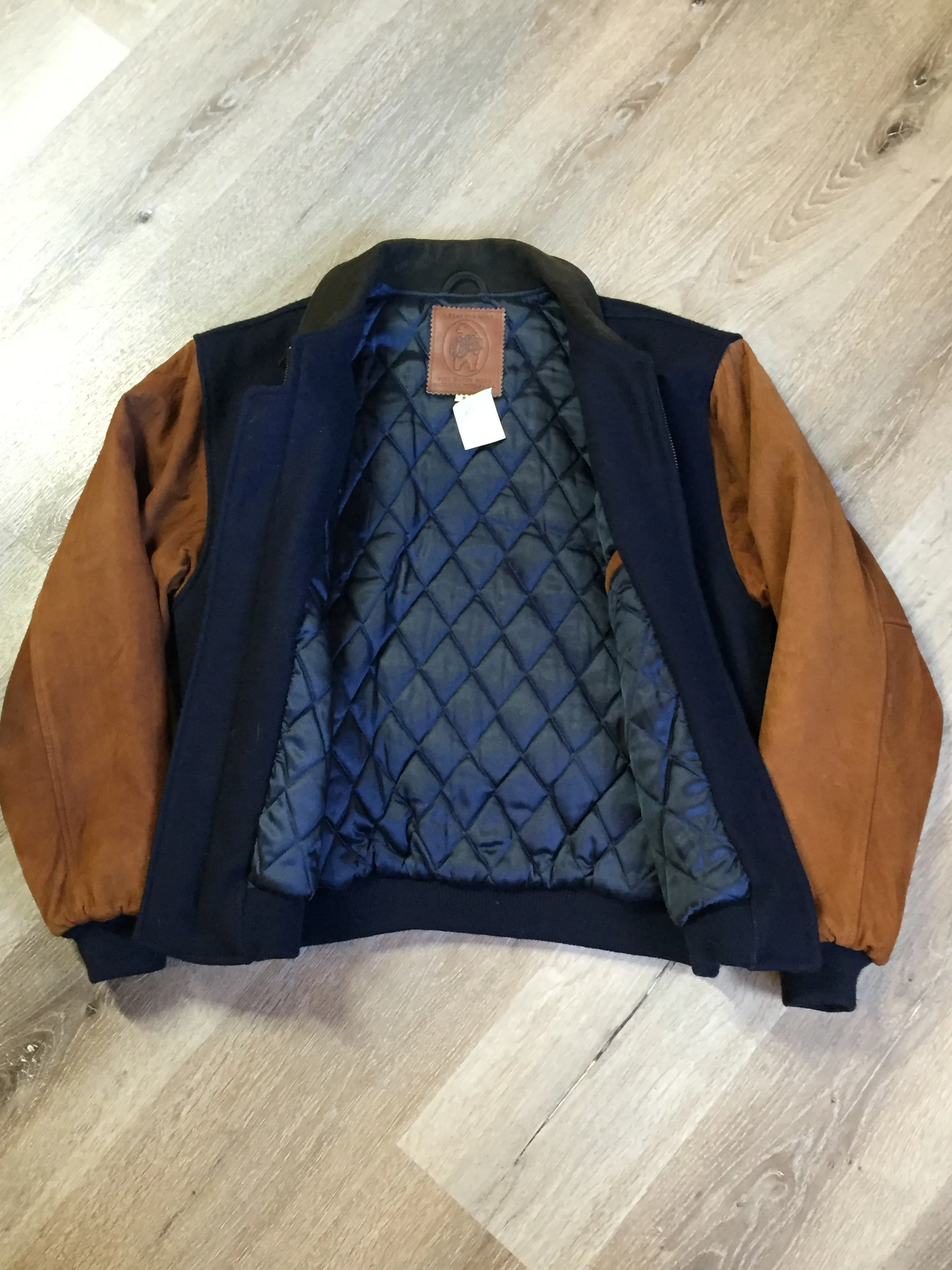 Vintage AES Brown and Blue Varsity Jacket, SOLD