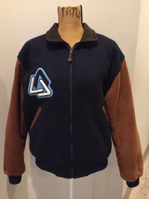 Vintage AES Brown and Blue Varsity Jacket, SOLD