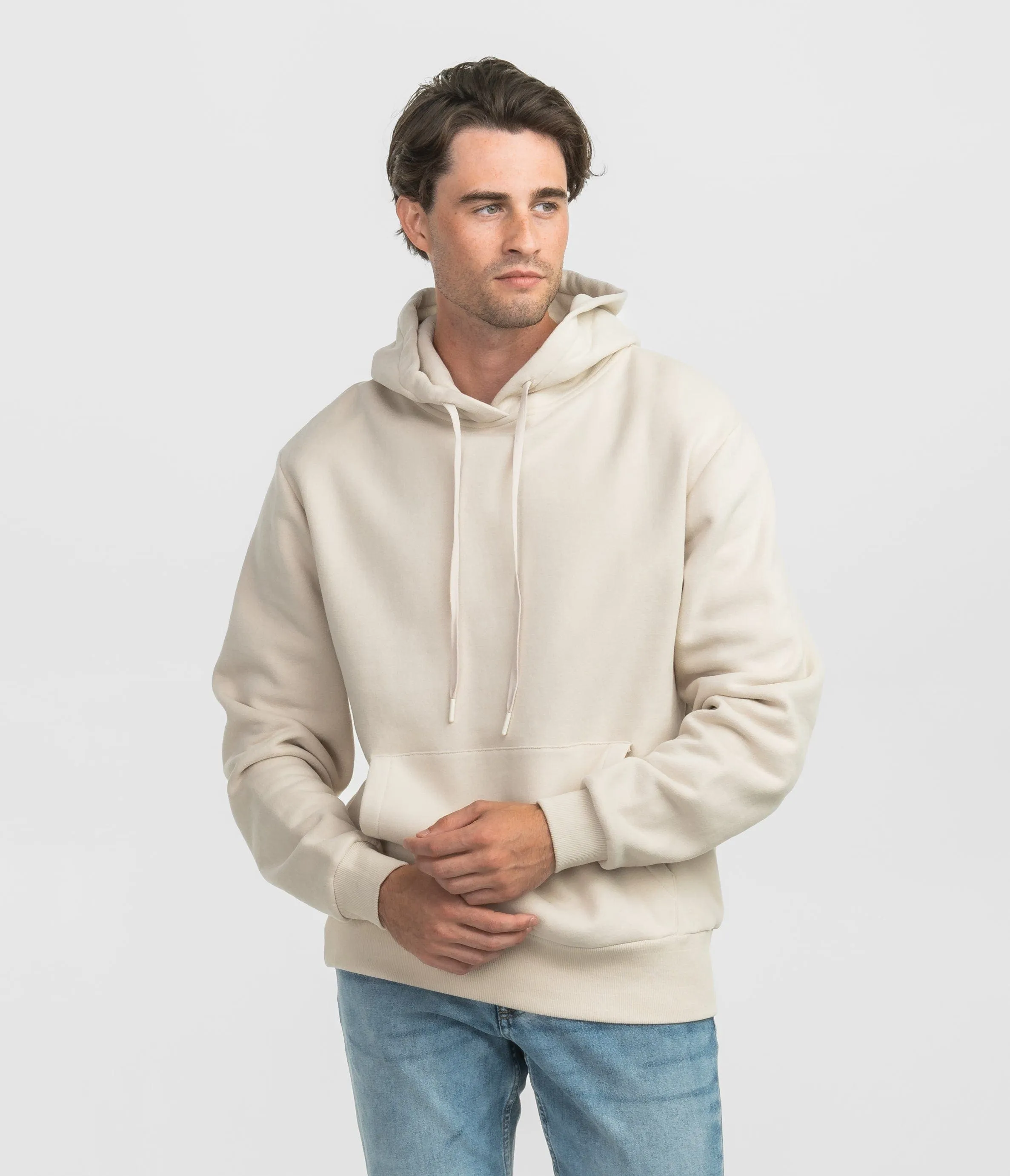 Washed Fleece Essential Hoodie - Oatmeal