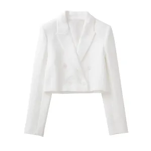 White Crop Short Jacket