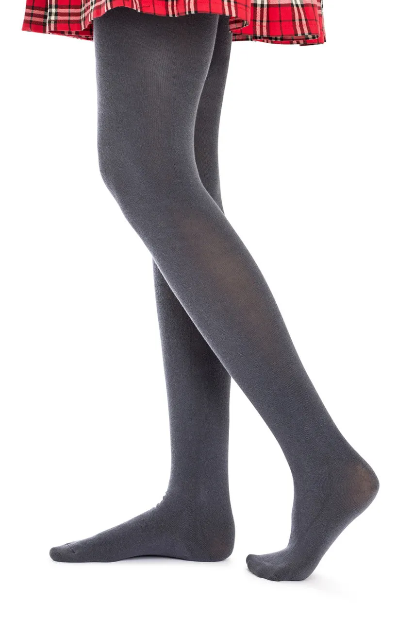 Winter School Cotton Tights - Black