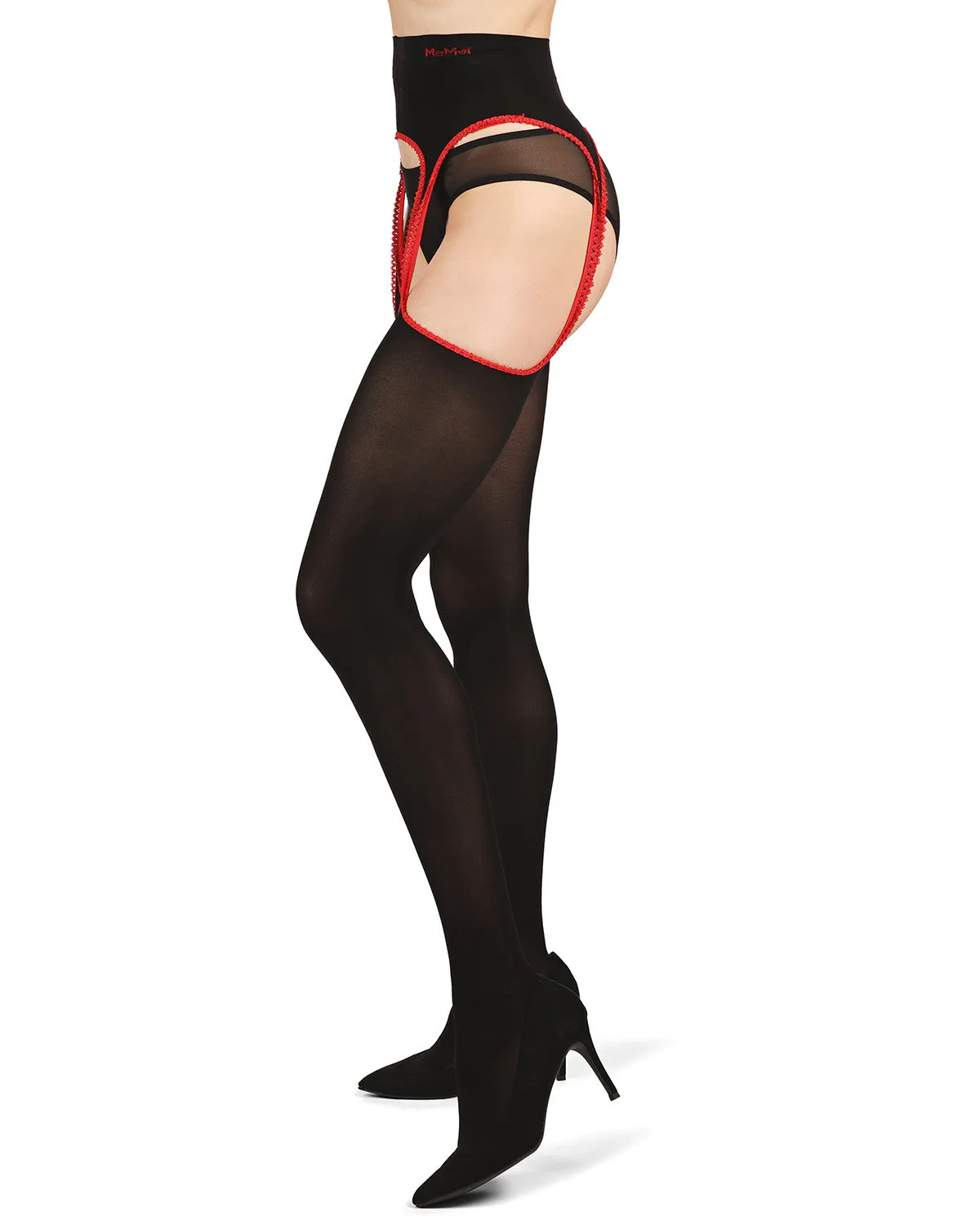 Women's Black Tie Affair Suspender 60 Denier Opaque Tights