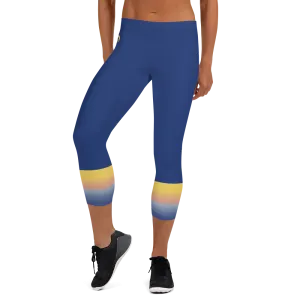 Women's Capri Tights - Evening Sun