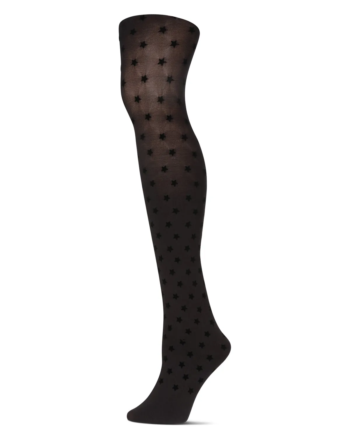 Women's Flocked Stars Opaque Tights