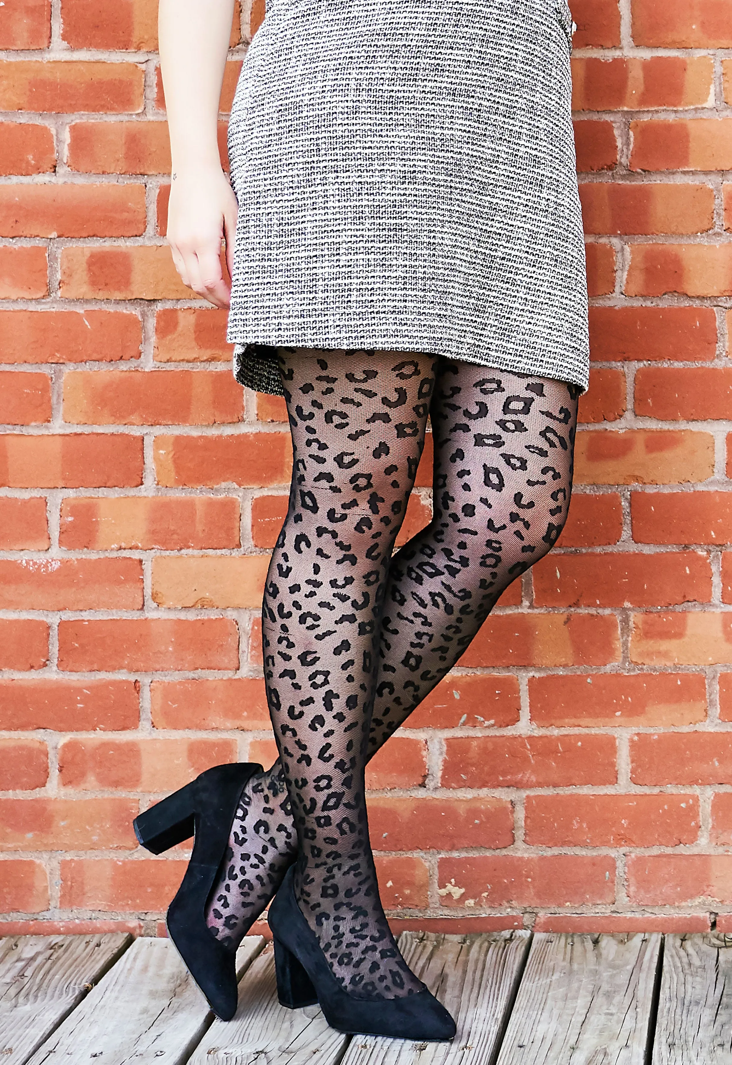 Women's Leopard Print Sheer Nylon Tights