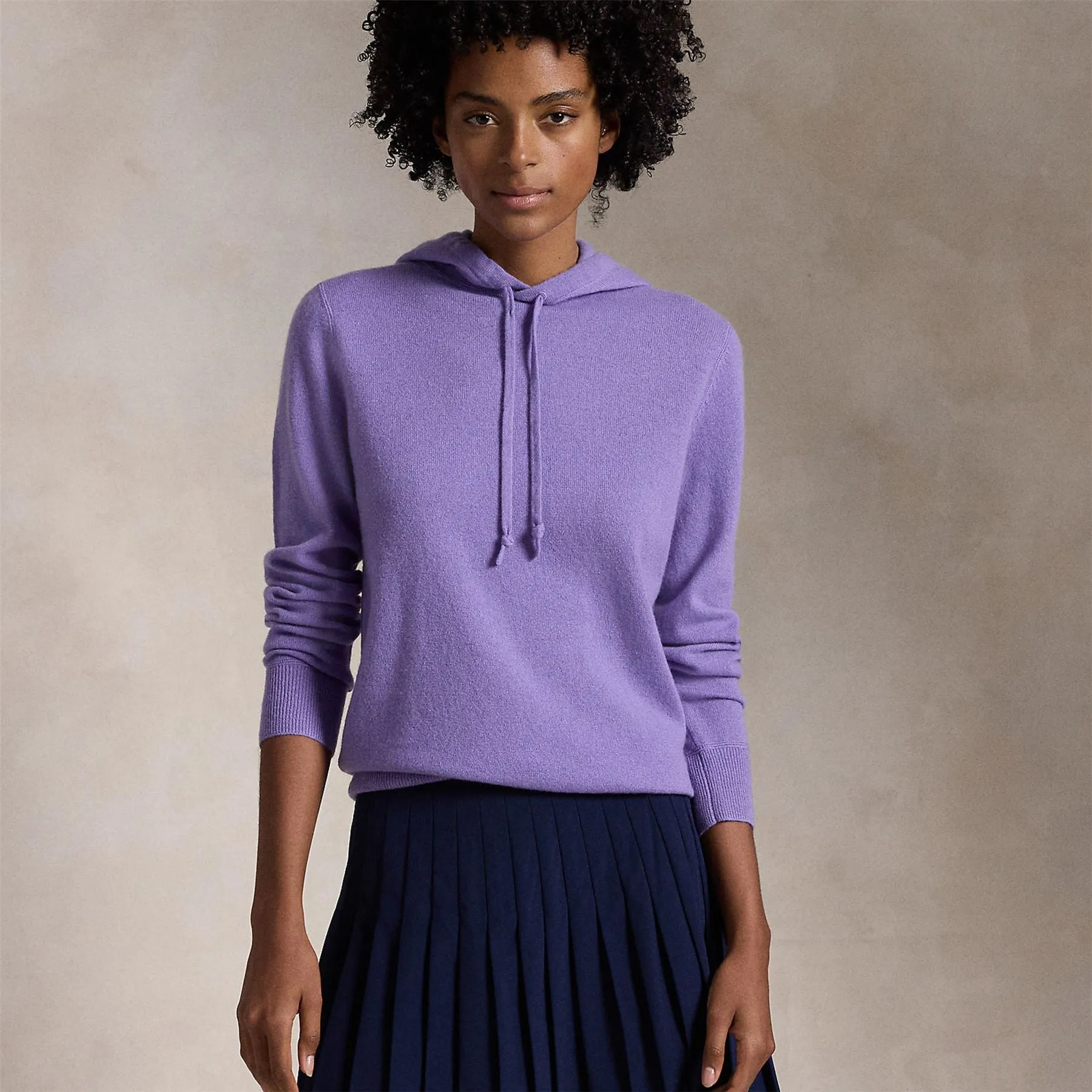 Womens RLX Cashmere Hoodie Pure Lilac - AW24