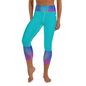 Women's Yoga Capri Tights - Palms