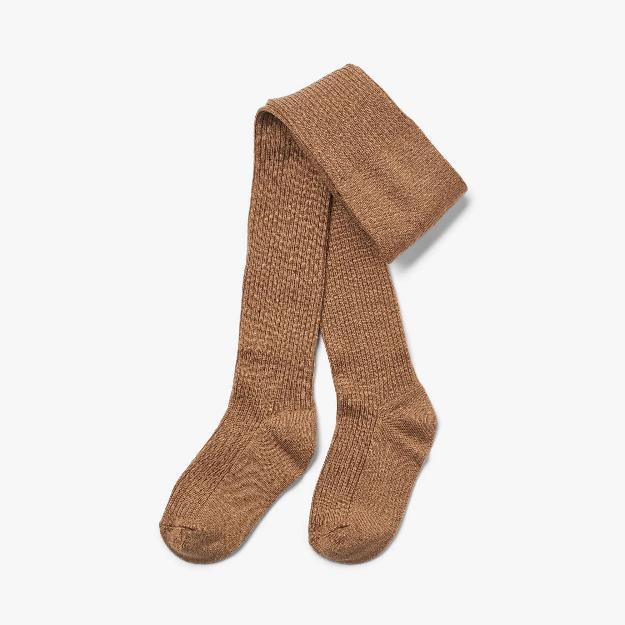 Wool Rib Tights Robin - caramel